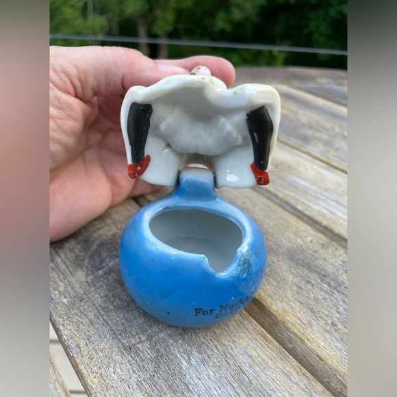 Vintage Art Deco 1920S Porcelain Half Doll, Mustard Jar, Naughty Flapper Girl - Picture 6 of 9